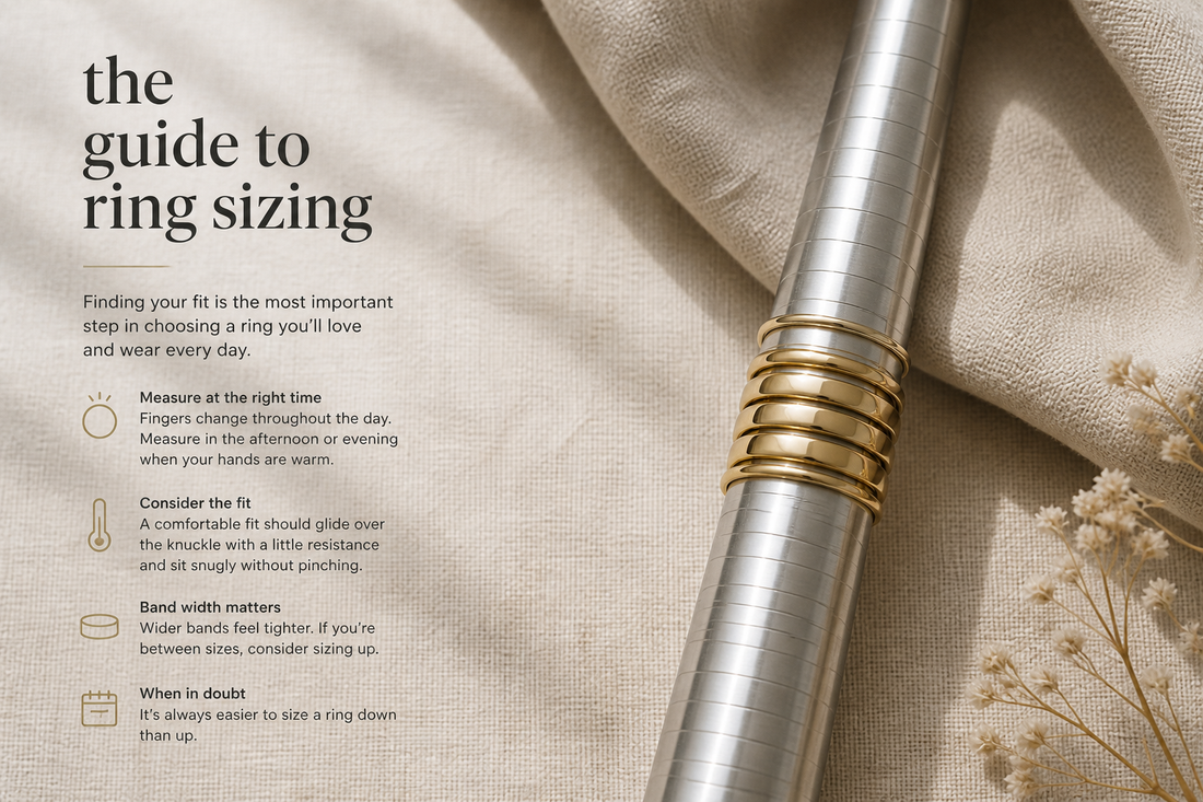 Ring sizing mandrel with gold bands