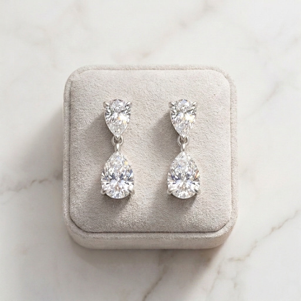 Drop and dangle diamond earrings