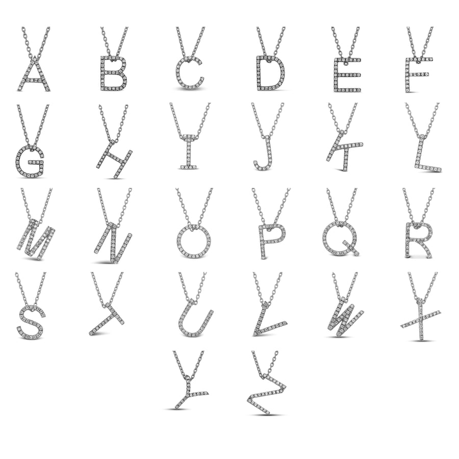 Diamond Letter Pendants