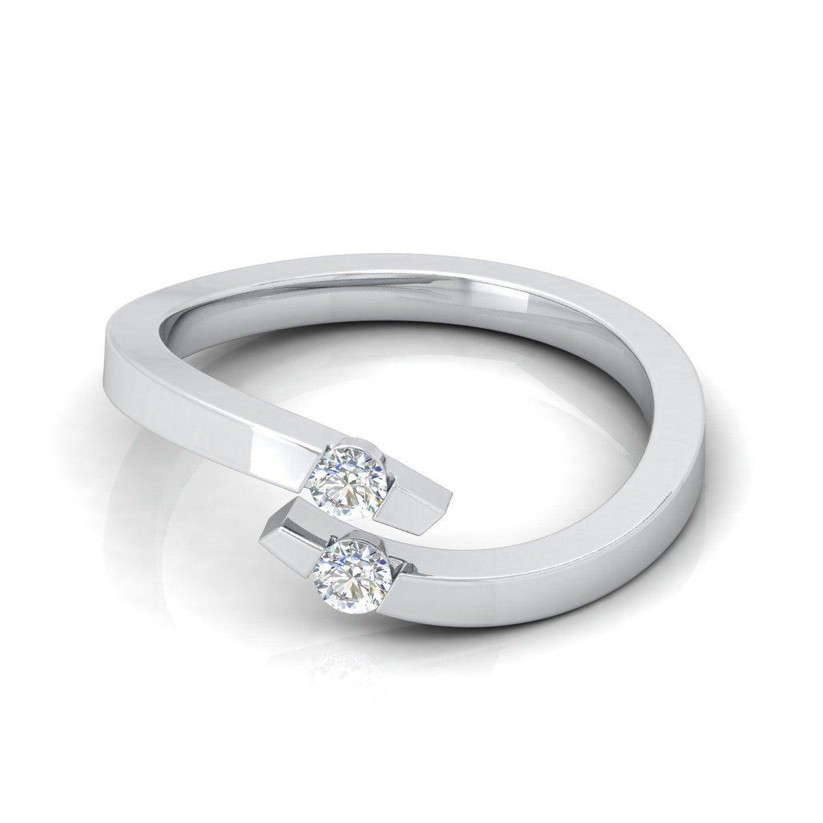0.20 Carat D/VVS Round Diamond Solitaire Ring - amadadiamonds