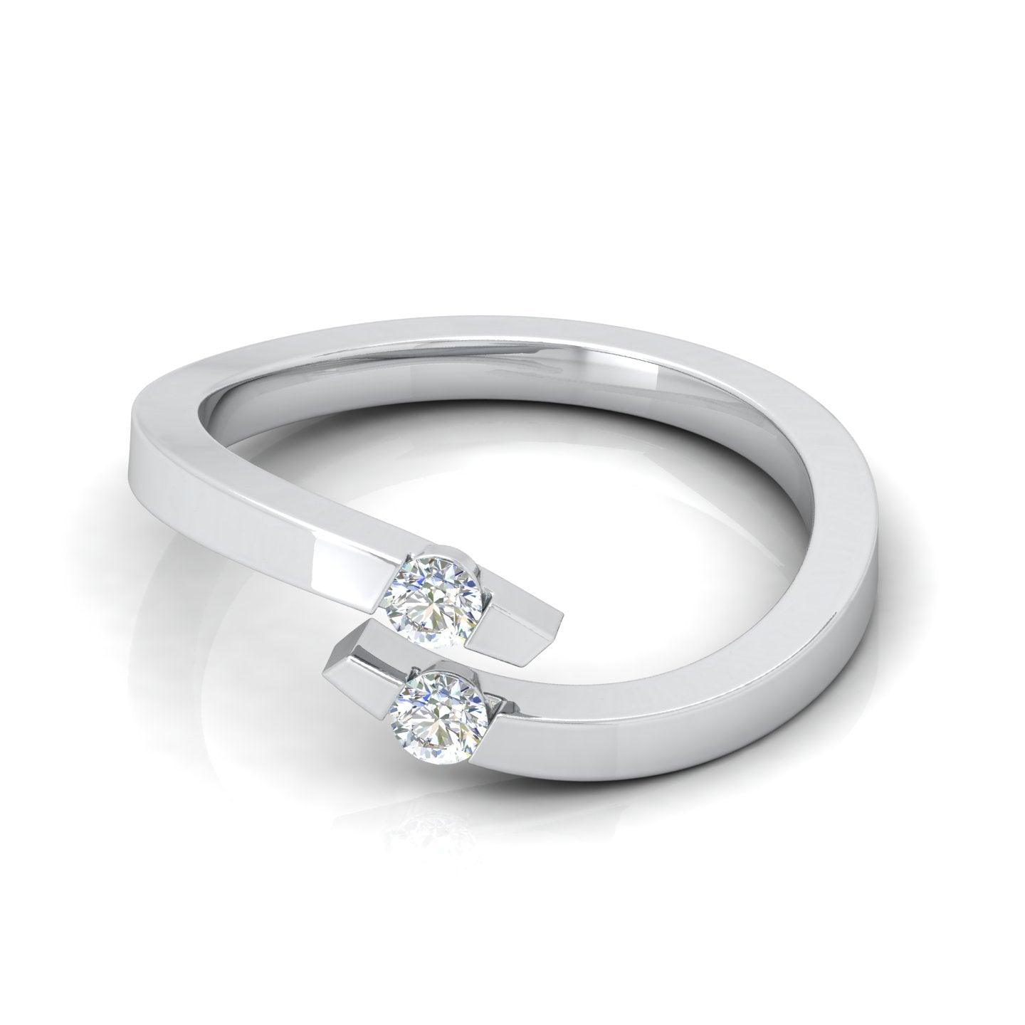 0.20 Carat D/VVS Round Diamond Solitaire Engagement Ring - amadadiamonds