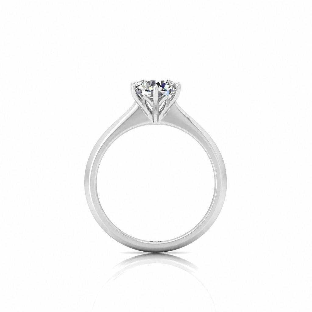 Certified Round Diamond Solitaire Engagement Ring - E/VS 1.00 Carat