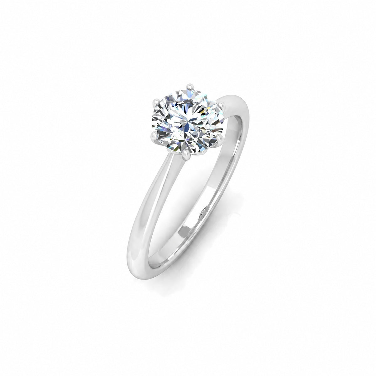 Certified Round Diamond Solitaire Engagement Ring - E/VS 1.00 Carat