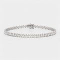 Zig-Zag Pear Lab-Grown Diamond Tennis Bracelet in Gold & Platinum (10–30ct)