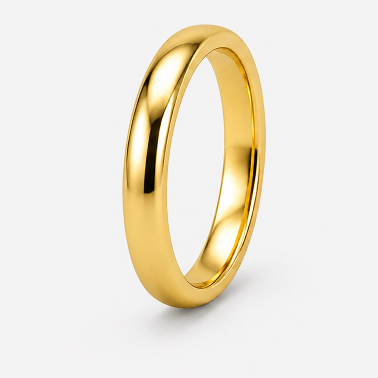Classic D Shape 3mm Plain Women's Wedding Band