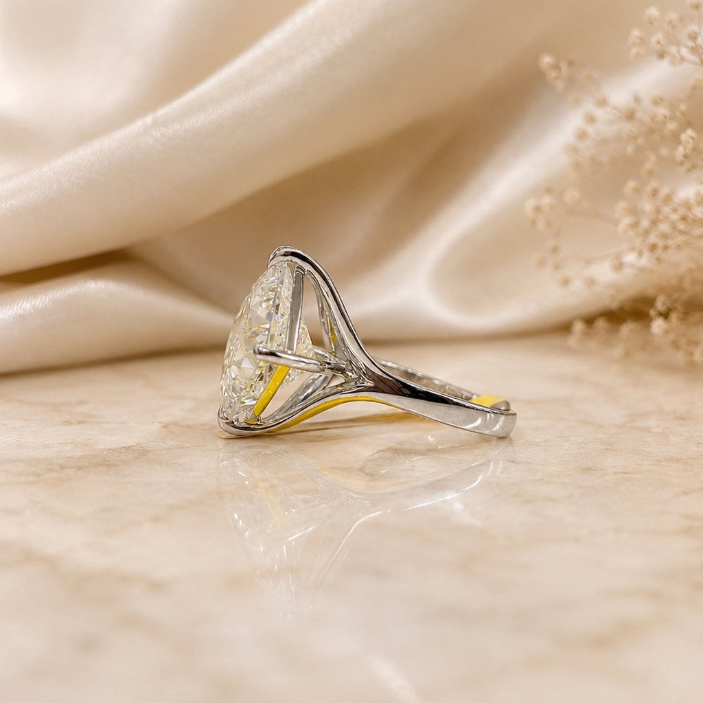 IGI Certified 10.00CT F/VS Princess Lab Grown Diamond Solitaire Engagement Ring in Platinum