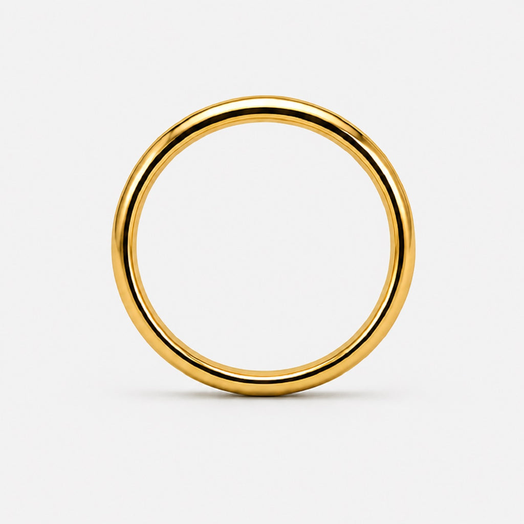 Classic D Shape 3mm Plain Women's Wedding Band