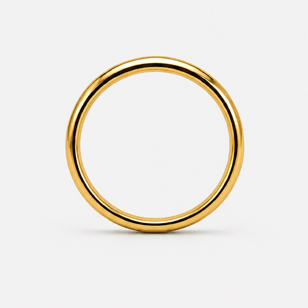 Classic D Shape 3mm Plain Women's Wedding Band