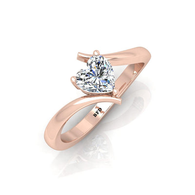 IGI Certified E/VS Heart Shape Diamond Solitaire Engagement Ring