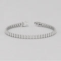 Vertical Oval Diamond Vertical Tennis Bracelet in Gold & Platinum (8Ct-30Ct)