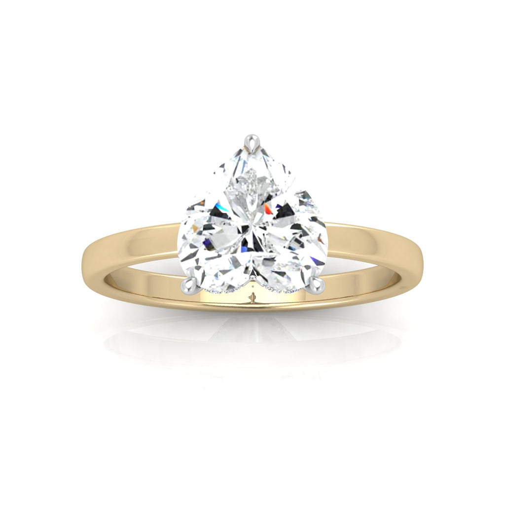 F/VS 4.20Ct Heart Diamond Hidden Halo Engagement Ring