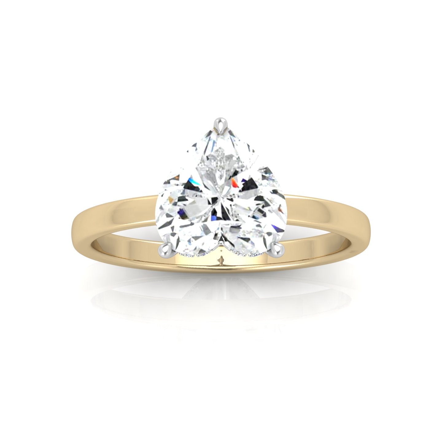 F/VS 4.20Ct Heart Diamond Hidden Halo Engagement Ring