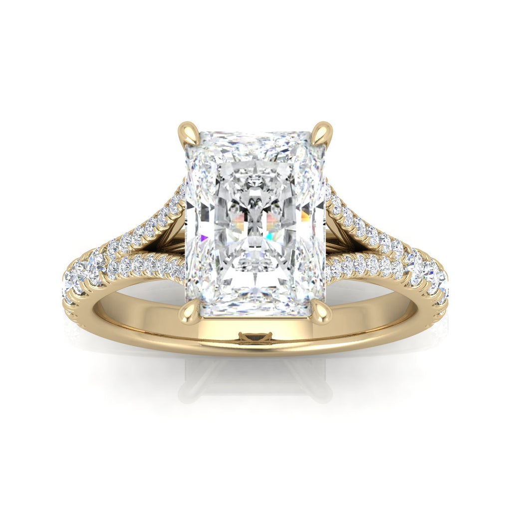 Julie Radiant Diamond Split Shank Engagement Ring