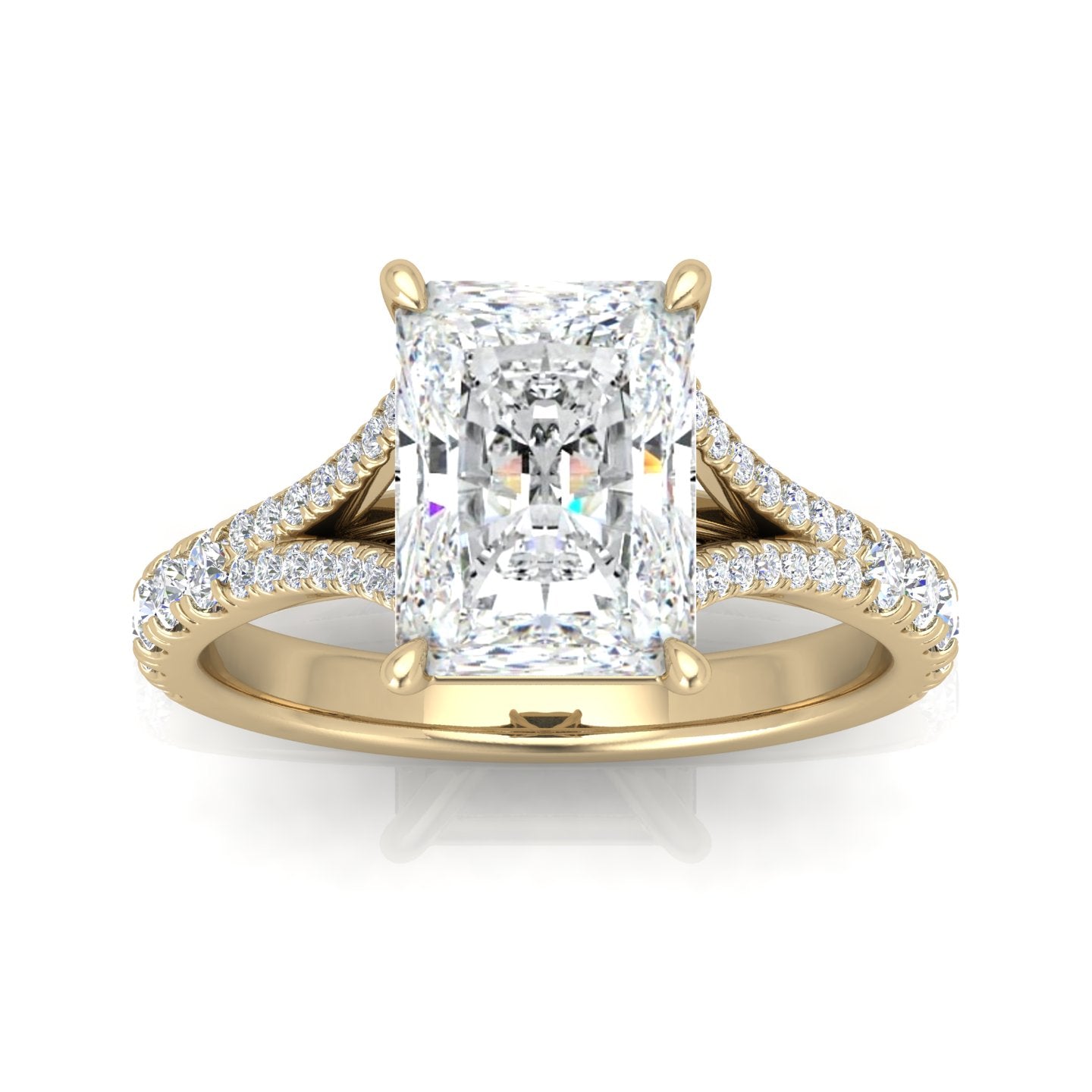 Julie Radiant Diamond Split Shank Engagement Ring