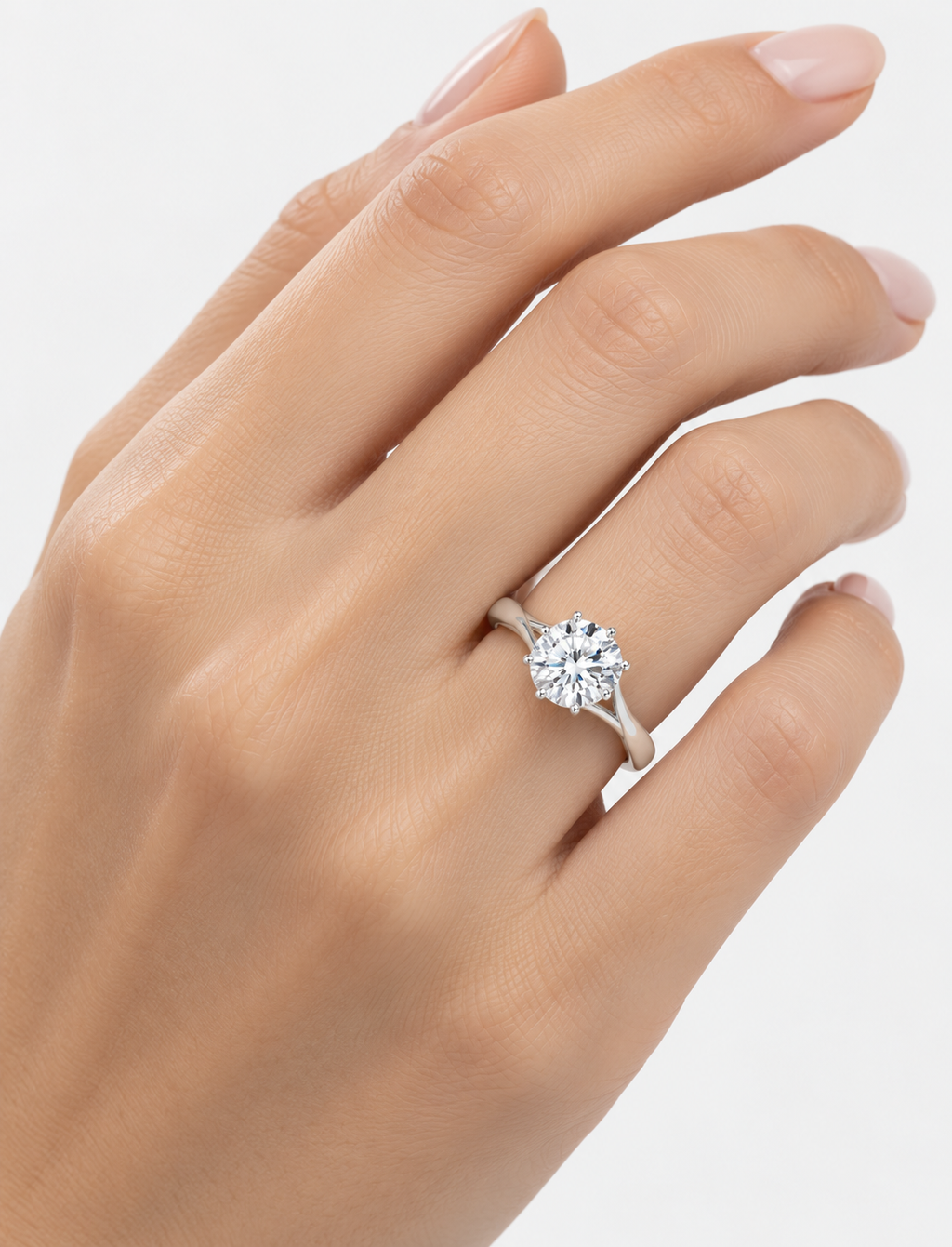 Round Diamond Engagement Ring Platinum Labgrown 2 Ct Solitaire