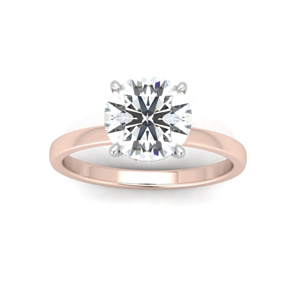 Classic Solitaire Hidden Halo Engagement Ring