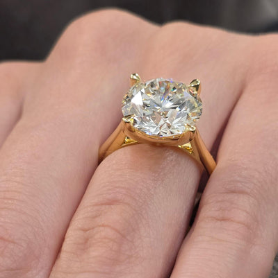 Clearance – 6.00Ct Round Lab Grown Diamond Solitaire Engagement Ring | IGI Certified