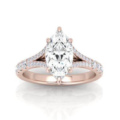 Julie Marquise Diamond Split Shank Engagement Ring