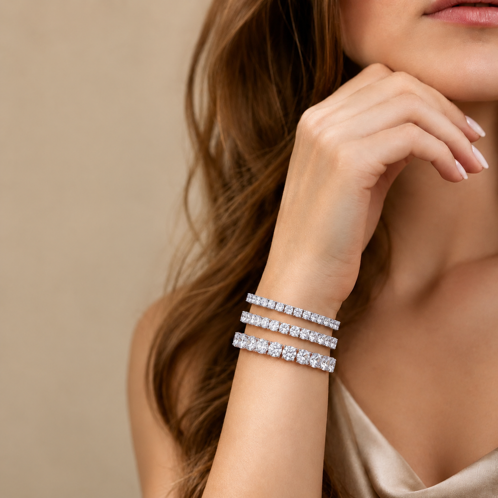 Round Diamond Tennis Bracelet (3.00–40.00ct TW) in Platinum
