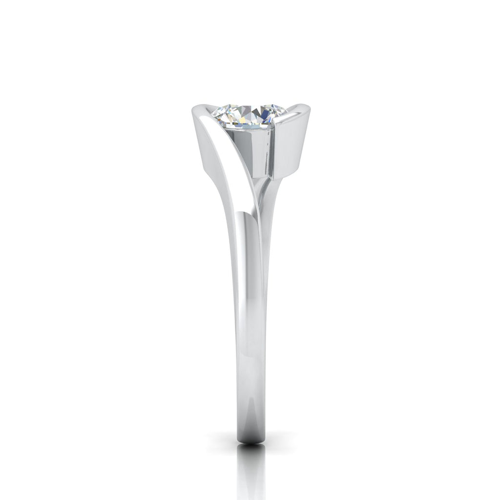 1.00 Carat D/VS Lab Round Diamond Solitaire Engagement Ring For Women
