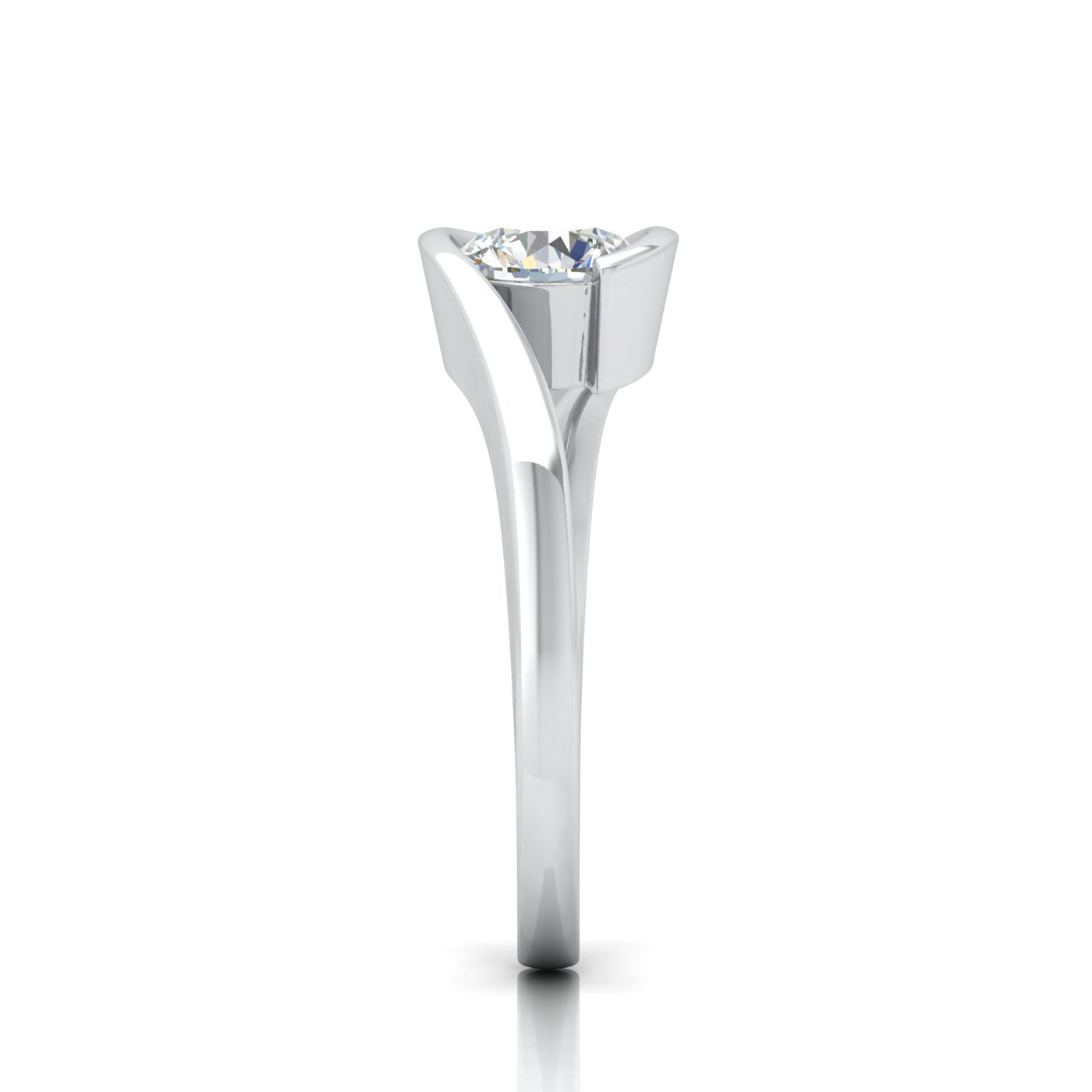 1.00 Carat D/VS Lab Round Diamond Solitaire Engagement Ring For Women