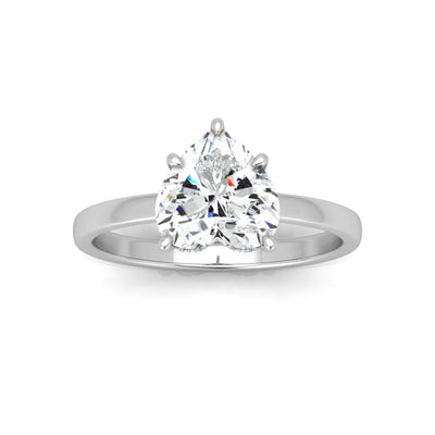 Classic Solitaire Hidden Halo Engagement Ring