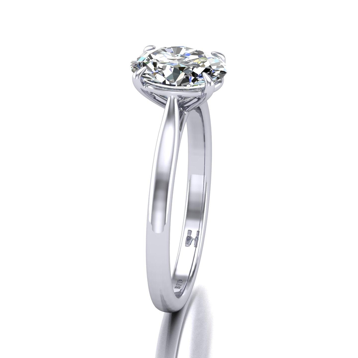 Clearance F/VS 4.00Ct Huge Oval Diamond Engagement Ring in Platinum