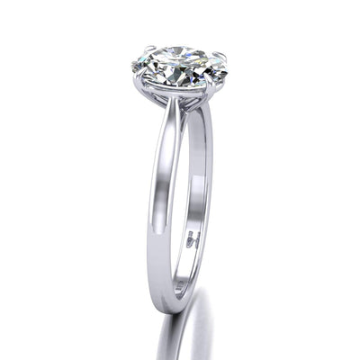 Clearance F/VS 4.00Ct Huge Oval Diamond Engagement Ring in Platinum 	(stone size 13.8 x 8.5mm)