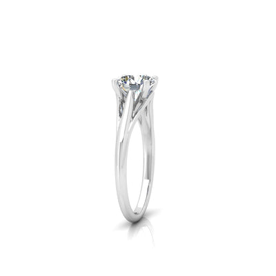 Side Profile of Lab Diamond Split Shank Ring for Women