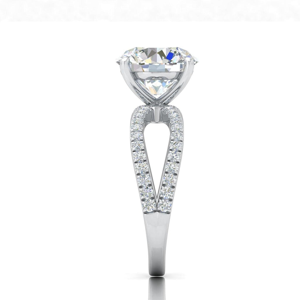 Last Piece IGI Certified 6.50Ct Huge Round Diamond Split Shank Engagement Ring in Platinum