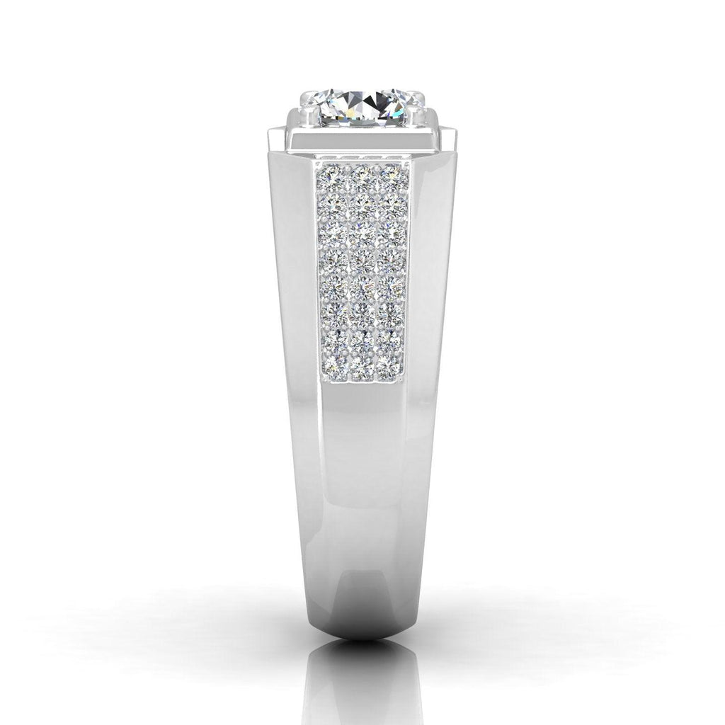 CERTIFIED F/VS 1.50CT ROUND DIAMOND SOLITAIRE WITH ACCENTS ENGAGEMENT RING FOR HIM