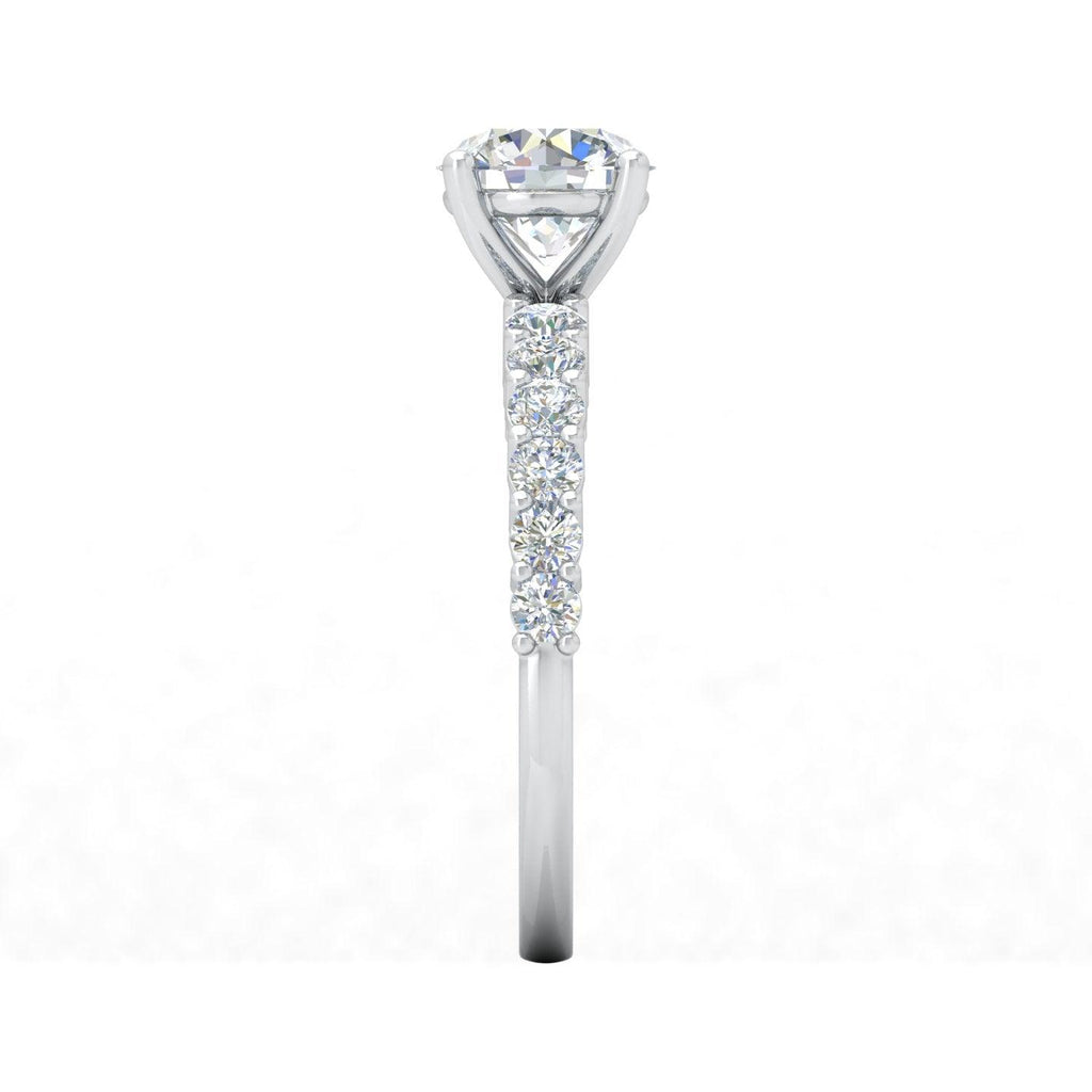 Round Diamond Designer Engagement Ring in Gold / Platinum 1.50Ct