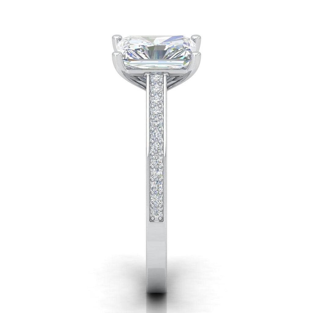 Certified Radiant Diamond Engagement Ring 2.00Carat E/VS