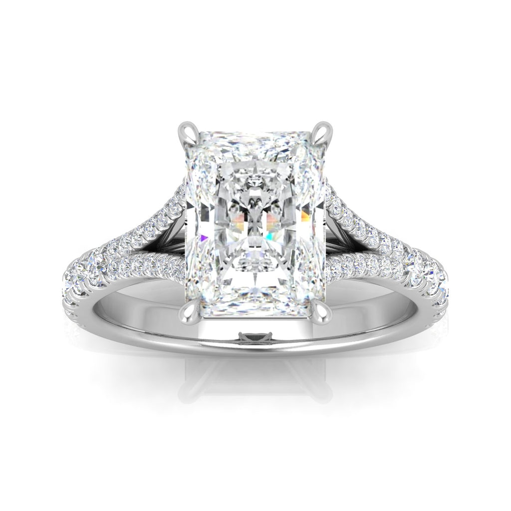 Julie Radiant Diamond Split Shank Engagement Ring