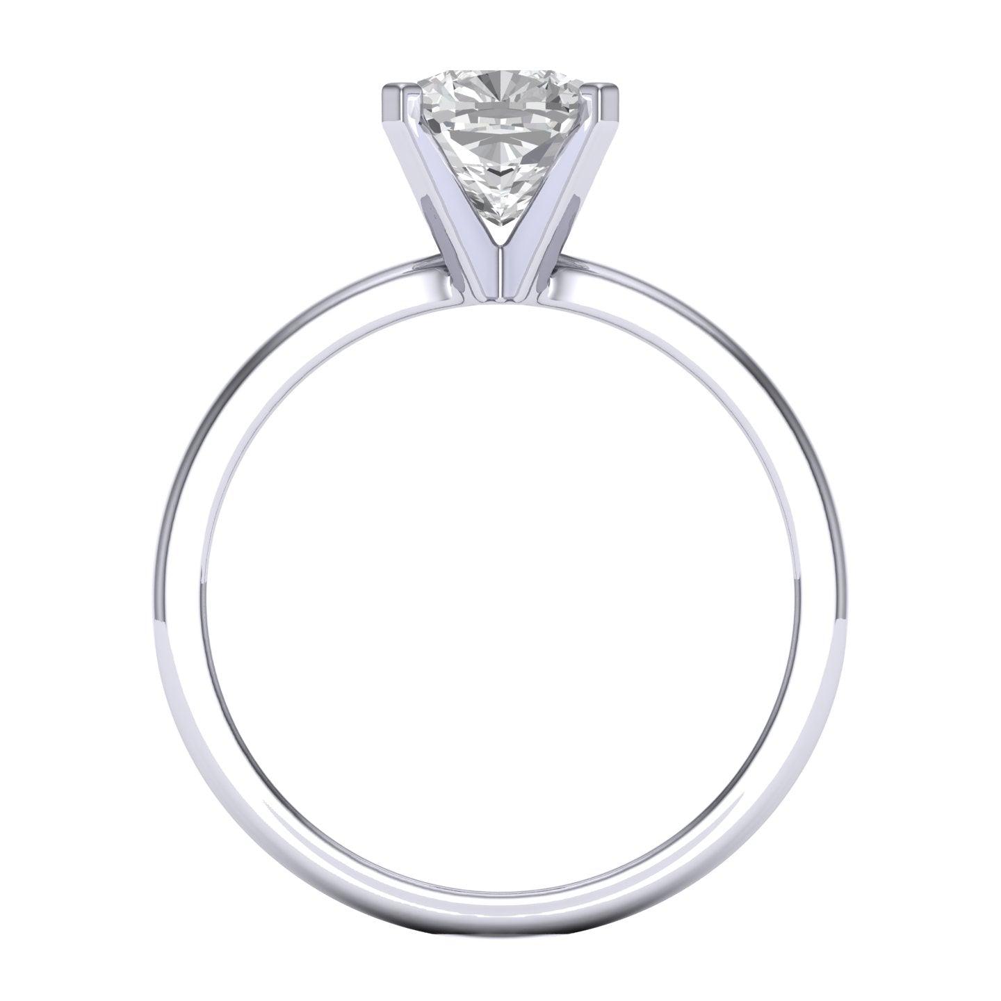 IGI Certified Cushion Diamond Solitaire Engagement Ring Platinum 1.00Ct D/VS