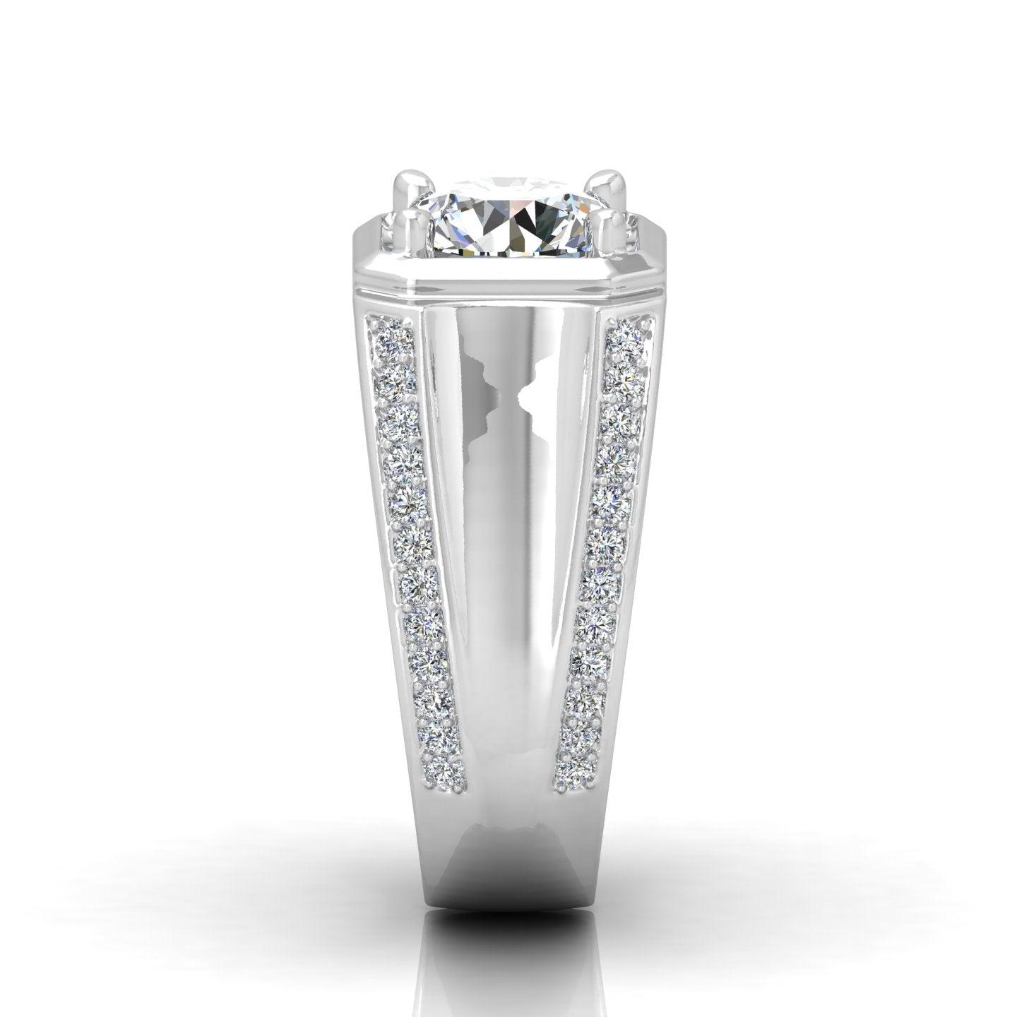 Certified F/VS 1.10Ct Single Diamond Mens Solitaire Ring