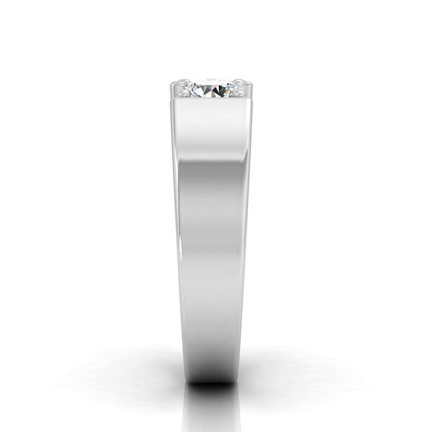 Certified E/VS 1.00Ct Round Diamond Solitaire Engagement Ring For Him