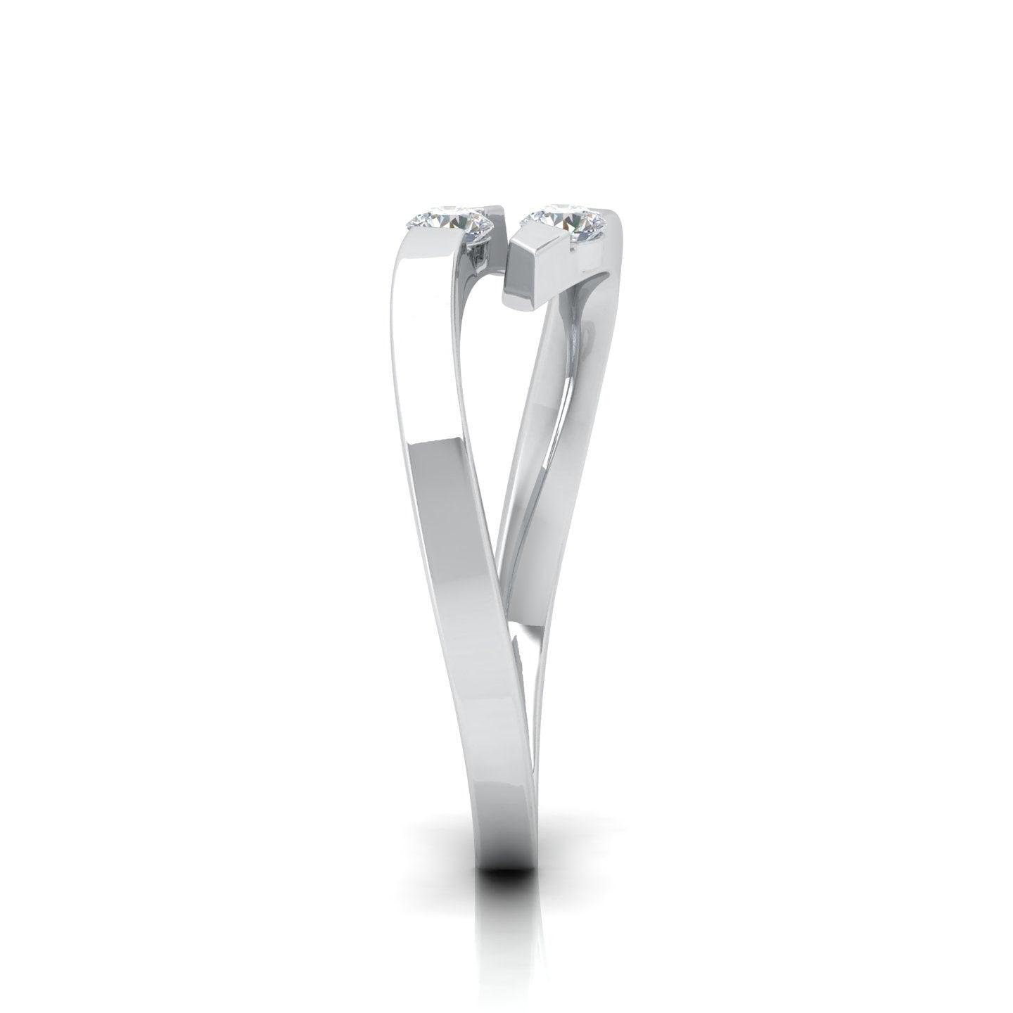 0.20 Carat D/VVS Round Diamond Solitaire Engagement Ring - amadadiamonds