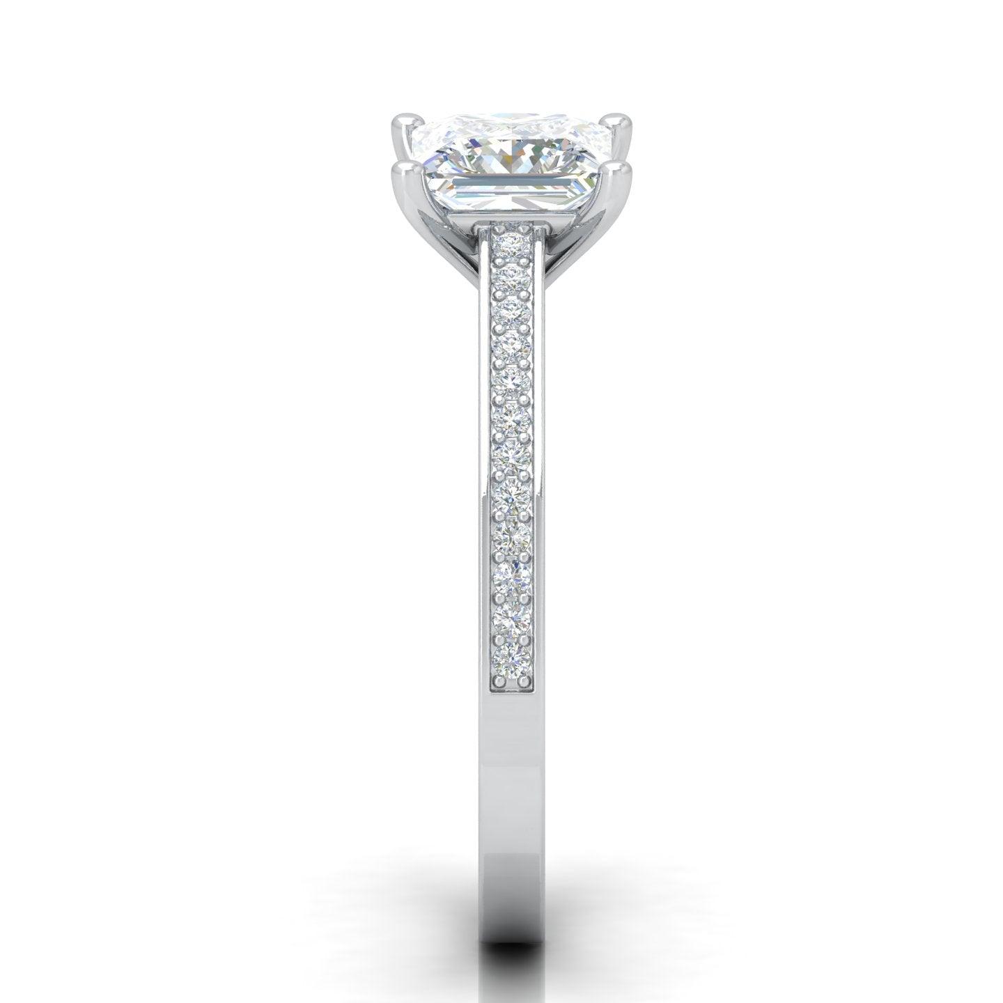 Certified Princess Diamond Engagement Ring 2.00Carat E/VS