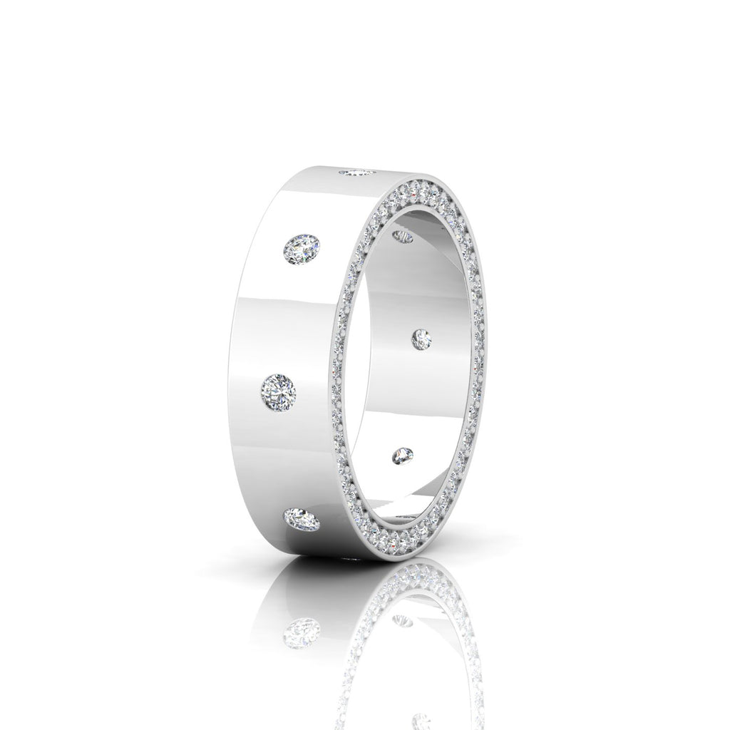 D/VVS 1.50CT Lab Grown Round Diamond Men’s Wedding Ring