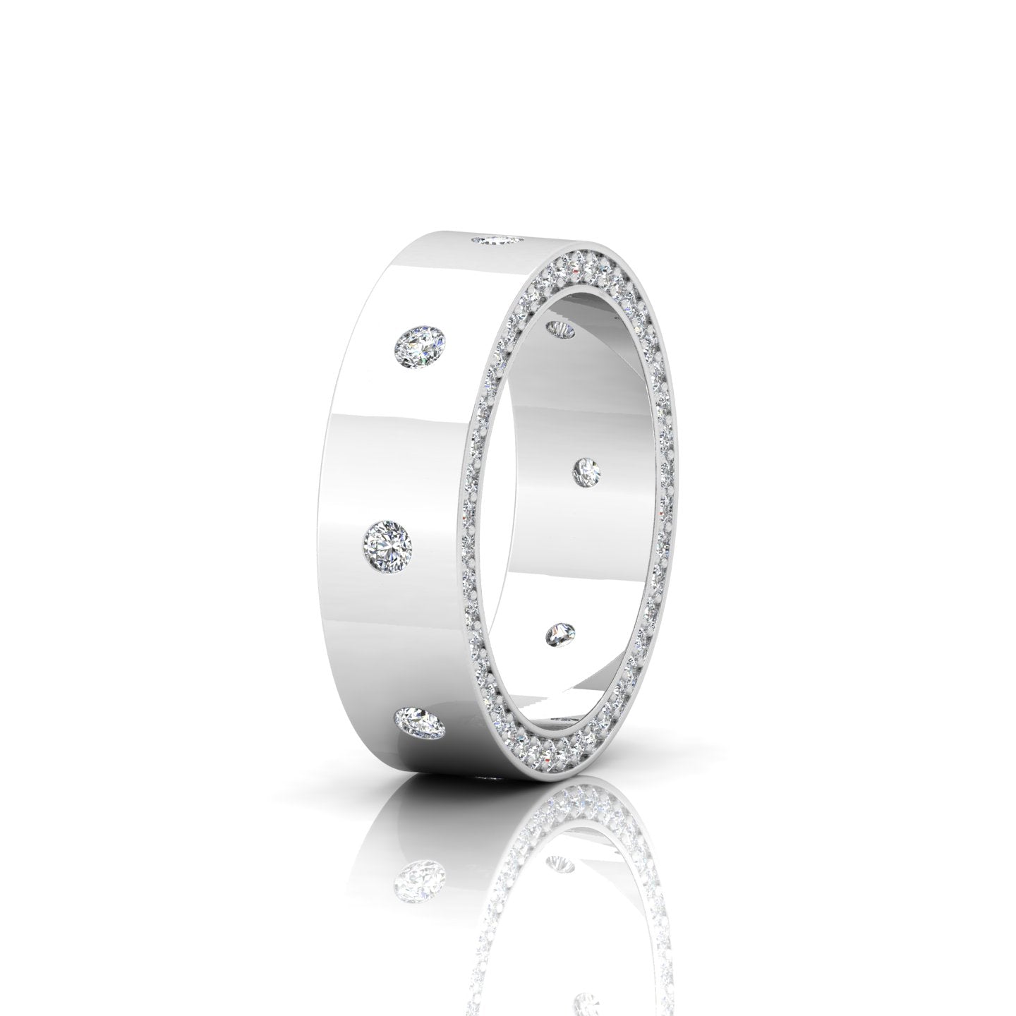 D/VVS 1.50CT Lab Grown Round Diamond Men’s Wedding Ring
