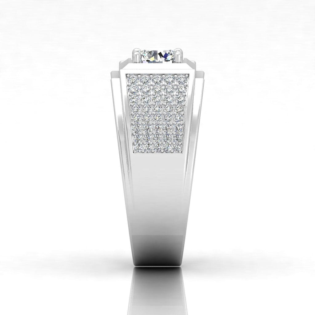 CERTIFIED F/VS 1.50CT ROUND DIAMOND SOLITAIRE WITH ACCENTS ENGAGEMENT RING FOR HIM
