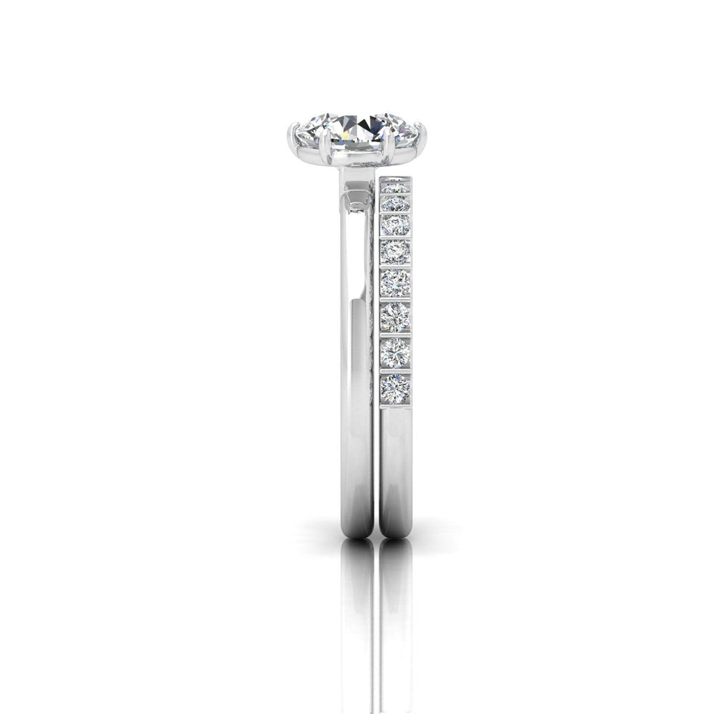 Certified Classic Round Diamond Solitaire Engagement Ring With Matching Band 1.50Ct E/VS