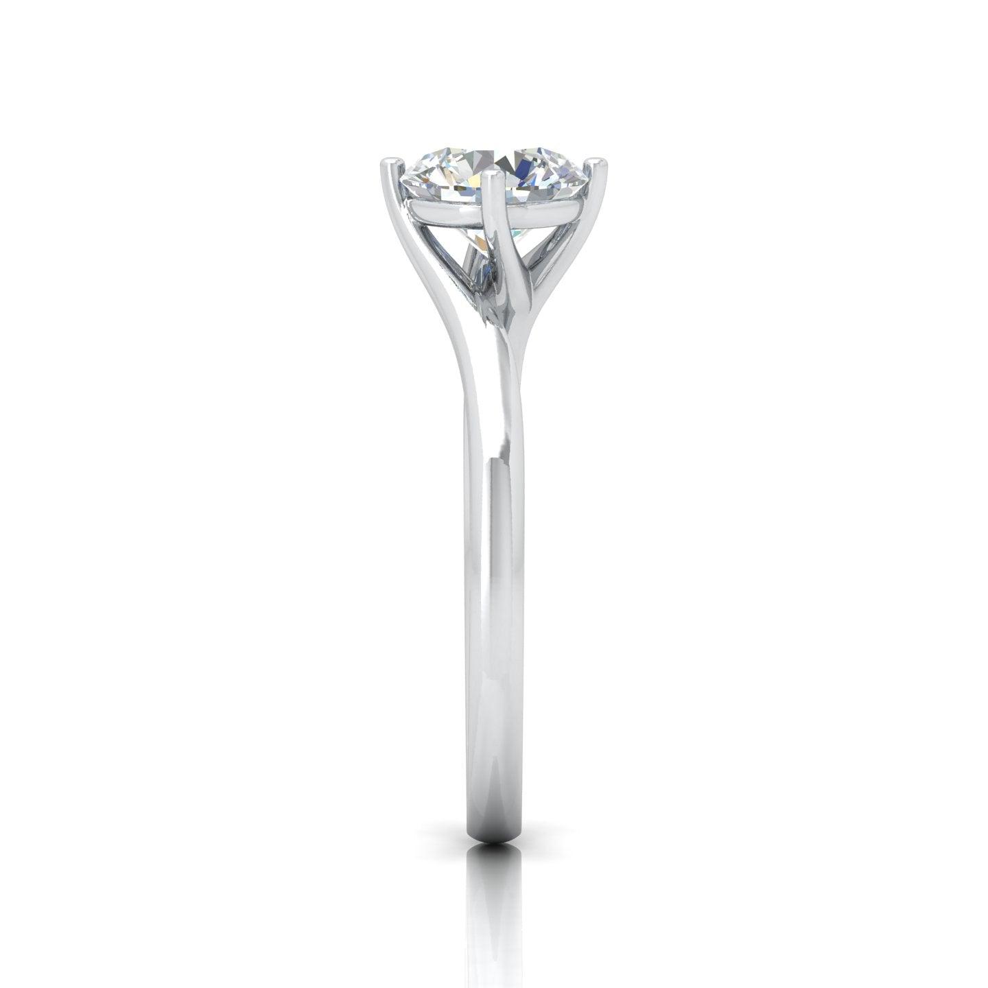 IGI Certified 1.00CT D/VS Classic Round Diamond Solitaire Engagement Ring In 18k Gold