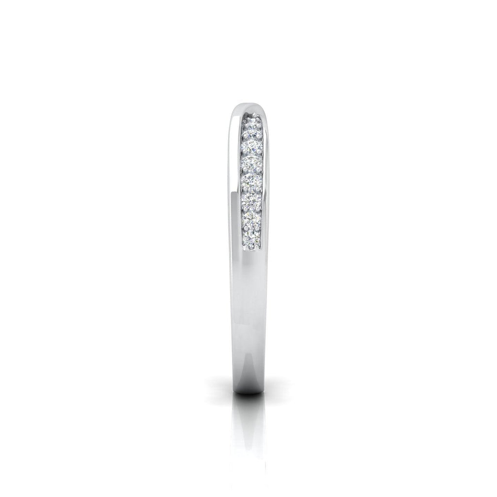 0.25 Carat D/VS Round Diamond Twisted Shank Designer Half Eternity Wedding Ring - amadadiamonds