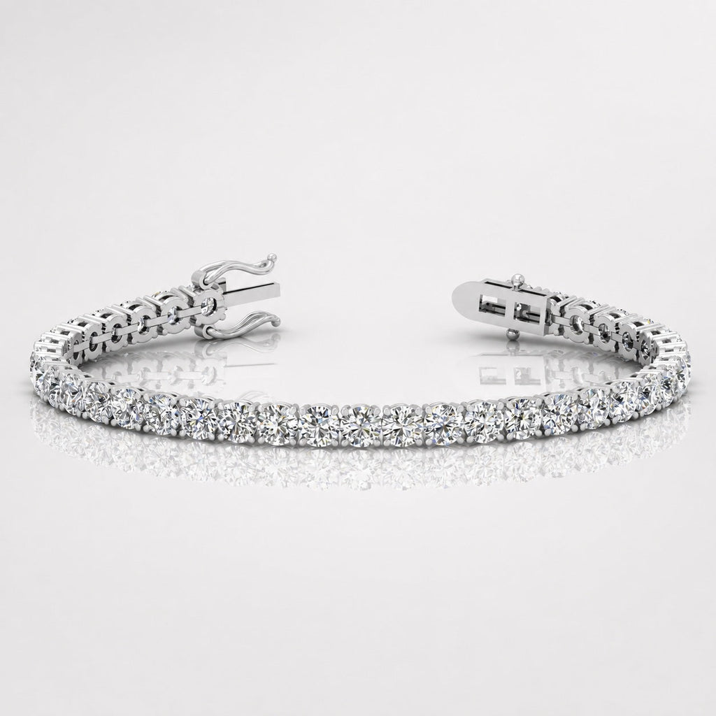 10.00ct Round Diamond Tennis Bracelet - Platinum