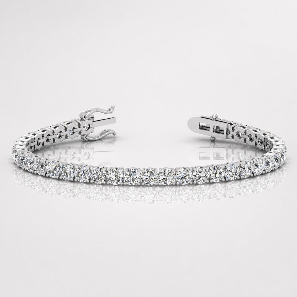 Statement Round Diamond Tennis Bracelet (10.00ct TW) in 9K Gold