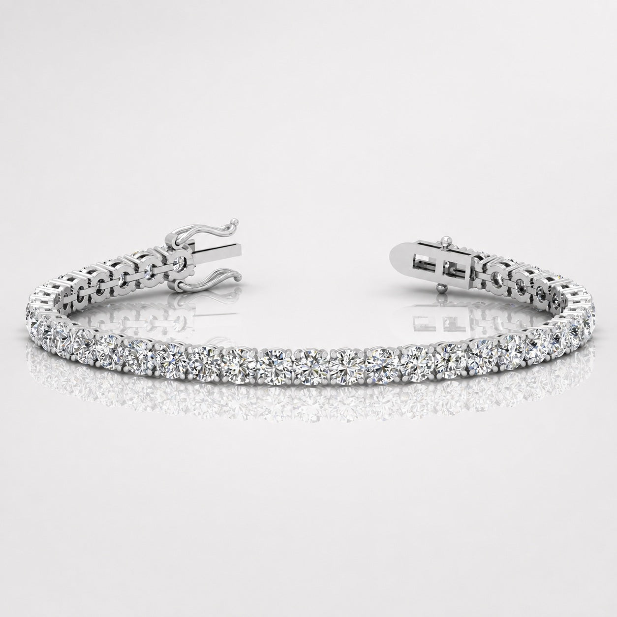 Statement Round Diamond Tennis Bracelet (10.00ct TW) in 9K Gold