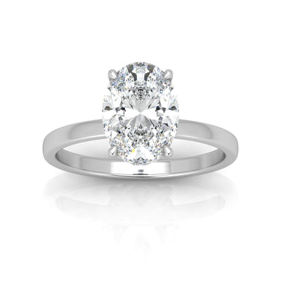 Classic Solitaire Hidden Halo Engagement Ring