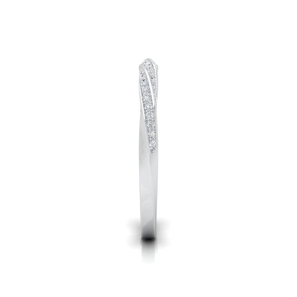 micro pave set eternity ring